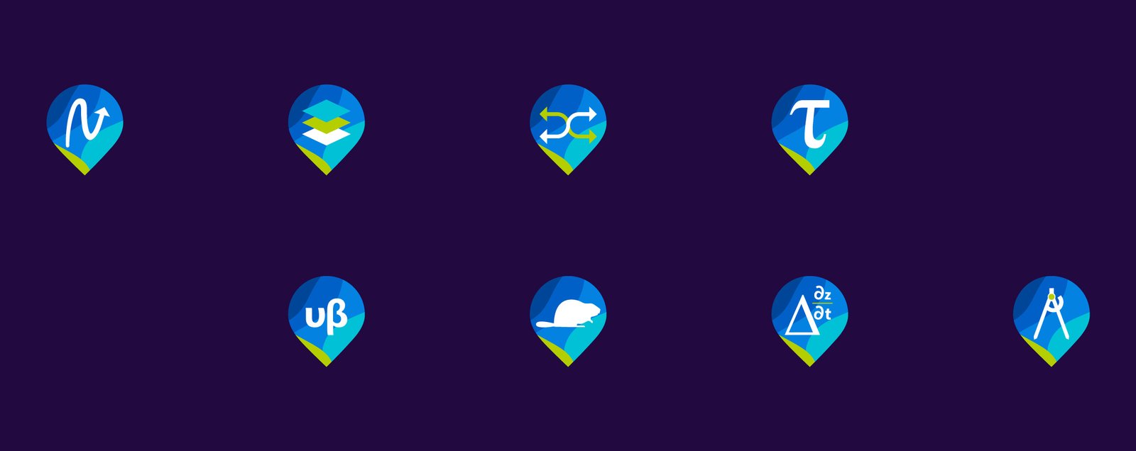 RC sub-brand icons set